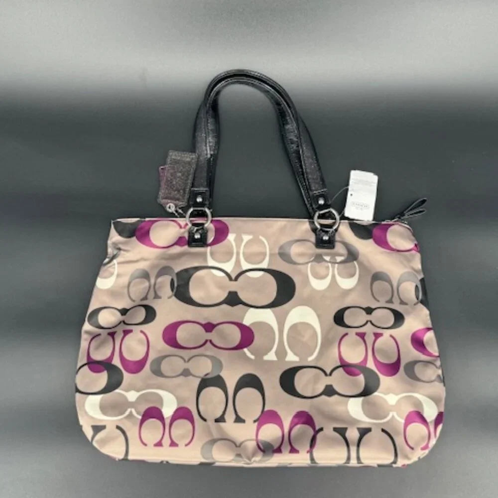 NWT Coach Daisy Optic Print Multi Glam Logo Tote Bag, F22961 (From 2012) - Picture 6 of 8